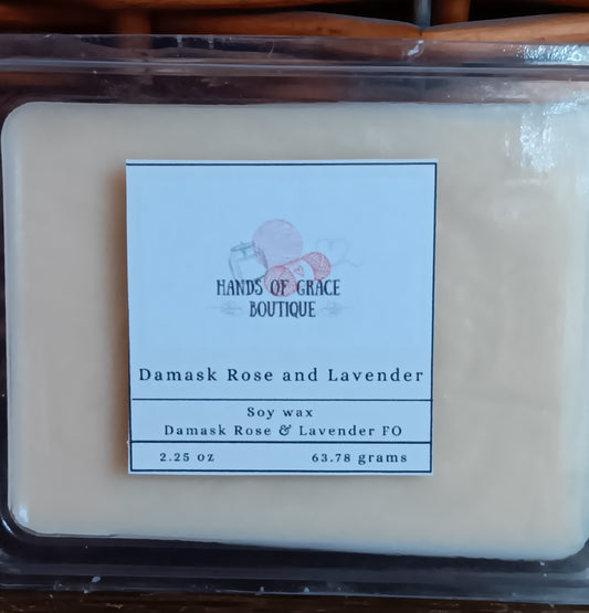 Damask Rose & Lavender Candle and Melts