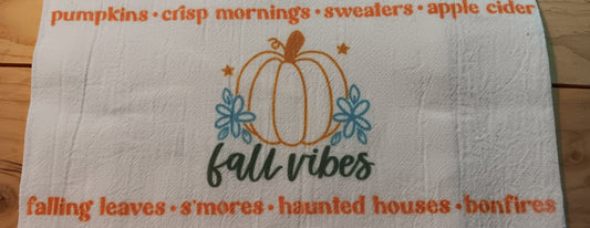 Fall Vibes Cotton Tea Towel